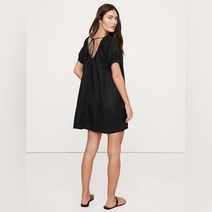 NWT Banana Republic Viscose-Linen Mini Dress Black